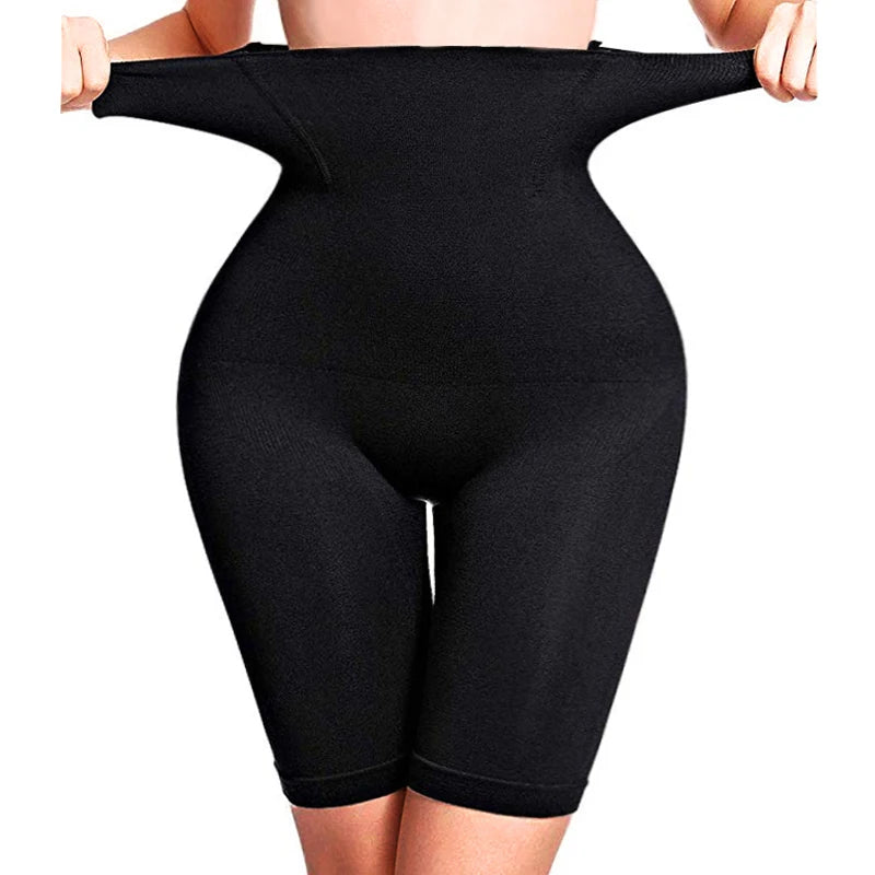 Women'S High Waist Flat Angle Shaper Pants Postpartum Buttocks Lifting Body Shaping Pants Slim Shorts Waist Trainer